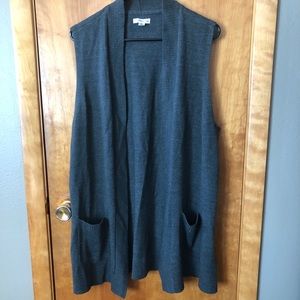 Croft & Borrow Gray Sleeveless Vest Women’s XL